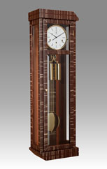 Regulator Clock-Vienna Clock 433_1 ruled walnut, Westminster Mechanism on rod gong